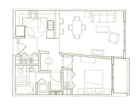 Eden Hill Apartments in Seattle, Washington A1 Floor Plan
